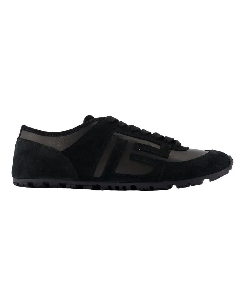 Balmain Racer 45 Sneakers  Leder Schwarz Black