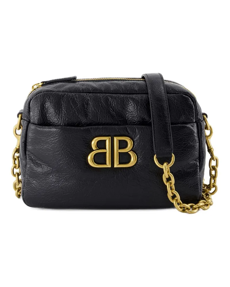 Balenciaga Monaco -Kamera Xs Crossbody  Leder schwarz Schwarz