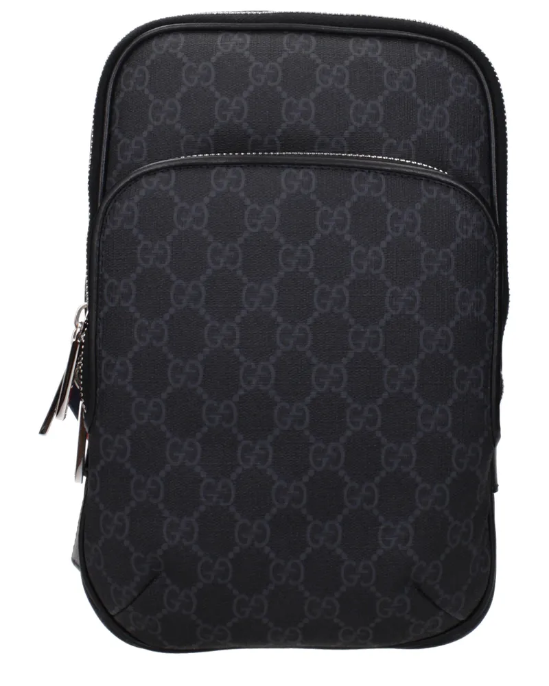 Gucci Herrens Umhängetaschen aus schwarzem Stoff -