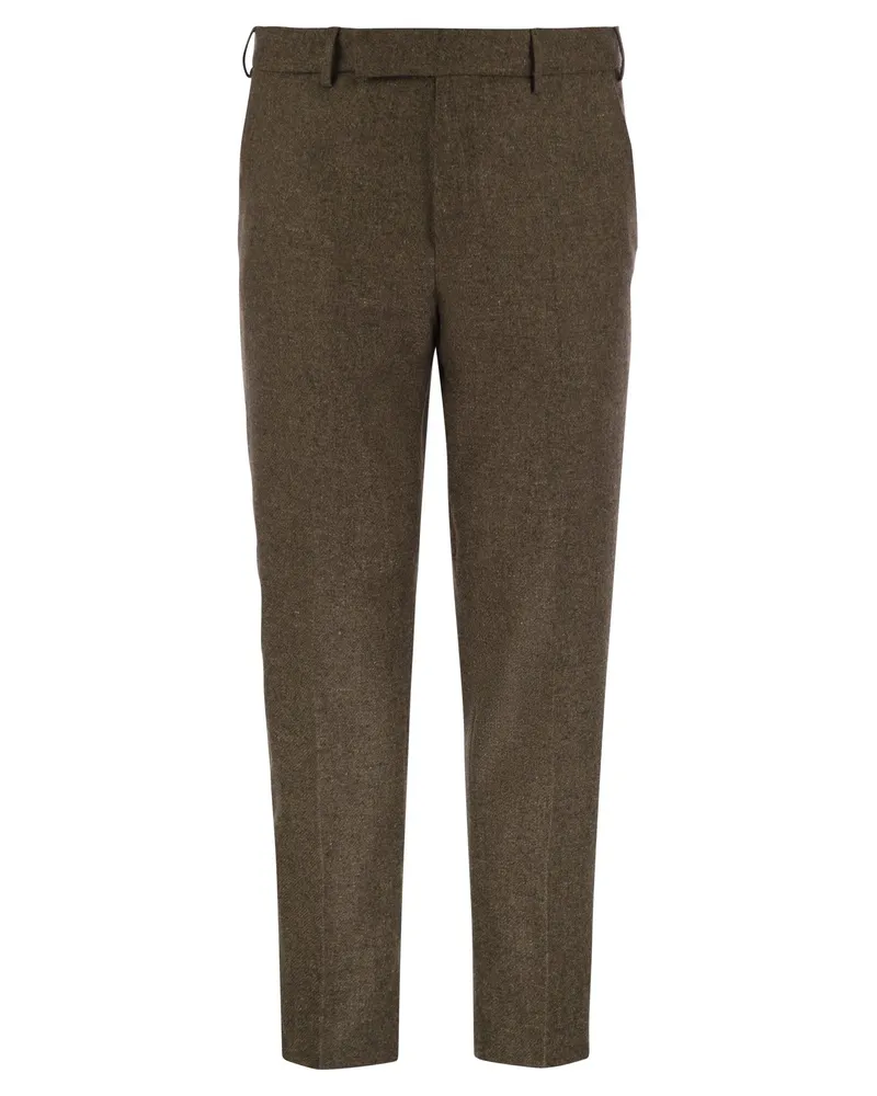 PT TORINO Rebellenwolle und Seidenflanellhose Brown
