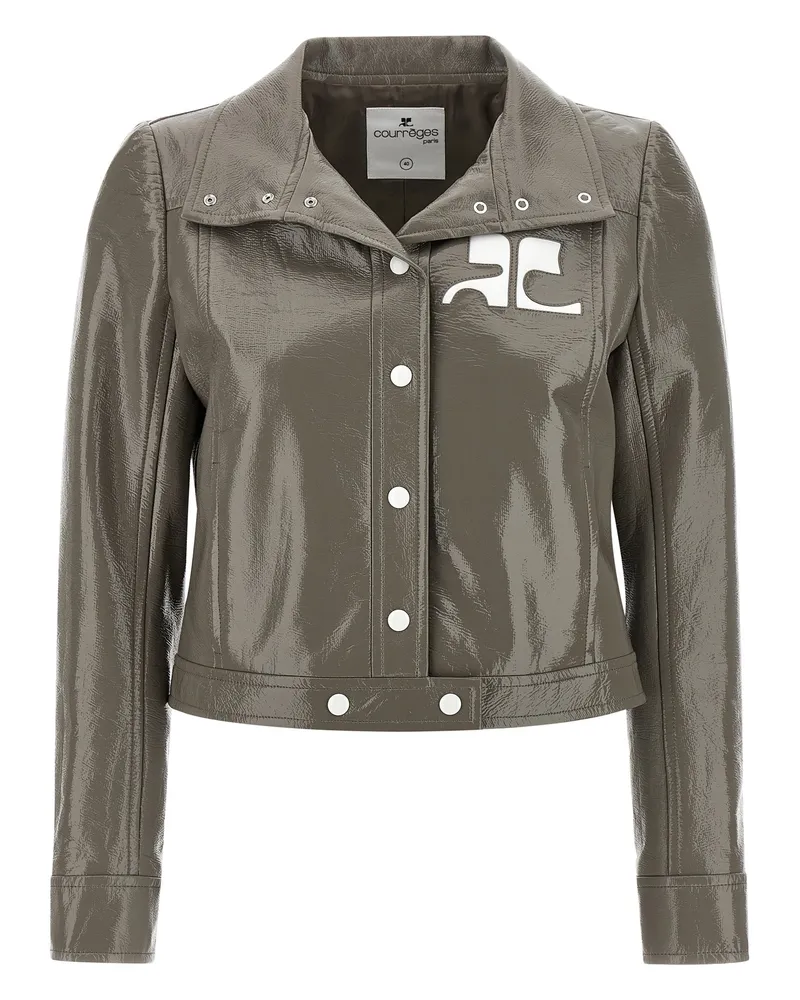 Courrèges Vinyl“-Jacke Brown