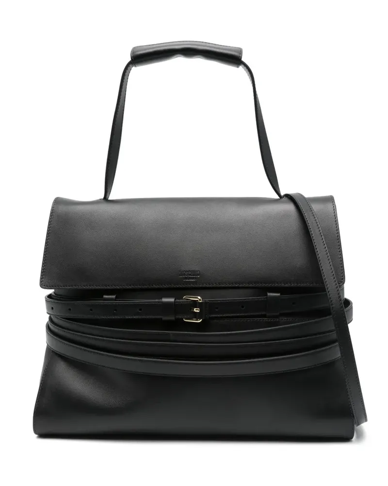 Moschino Binde mir mittlere Umhängetasche Nero