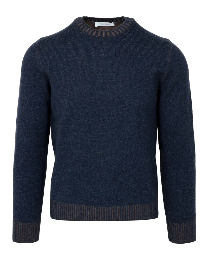 Gran Sasso Pullover Blu+marrone
