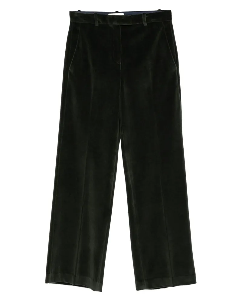 CIRCOLO 1901 Baumwollweite Hosen mit weitem Bein Green
