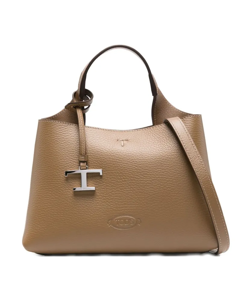 TOD'S Tod 's Micro Leder -Einkaufstasche Brown
