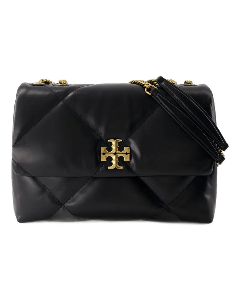 Tory Burch Kira Diamond Quilt Cabrio Tasche e Leder schwarz Schwarz