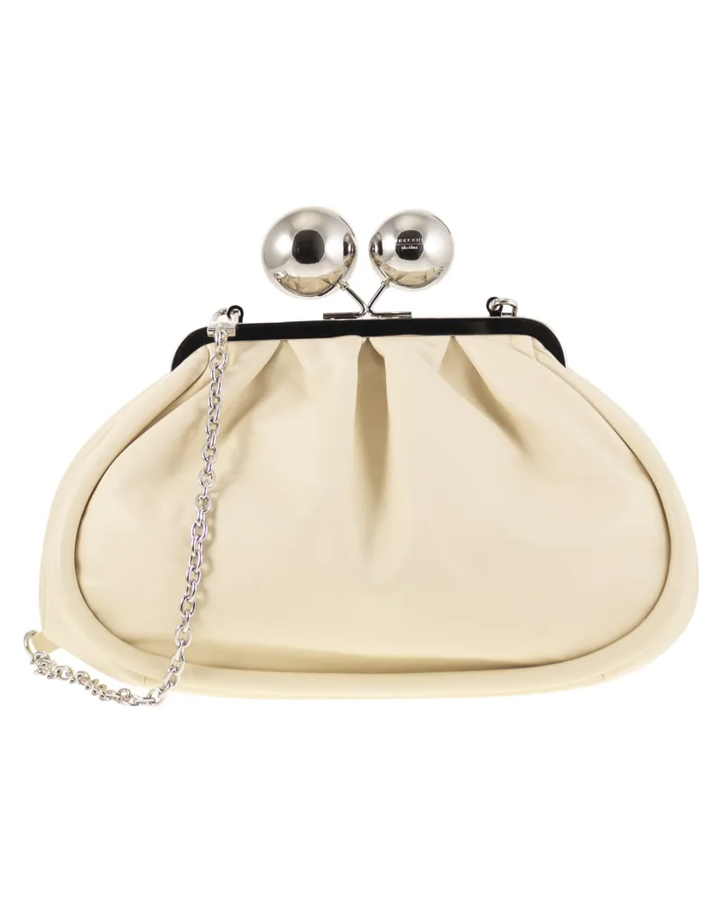 Weekend Max Mara Milvanew mittelgroße Schaffelltasche Ivory