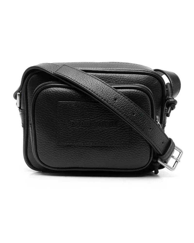 Emporio Armani Lederkameratasche Black