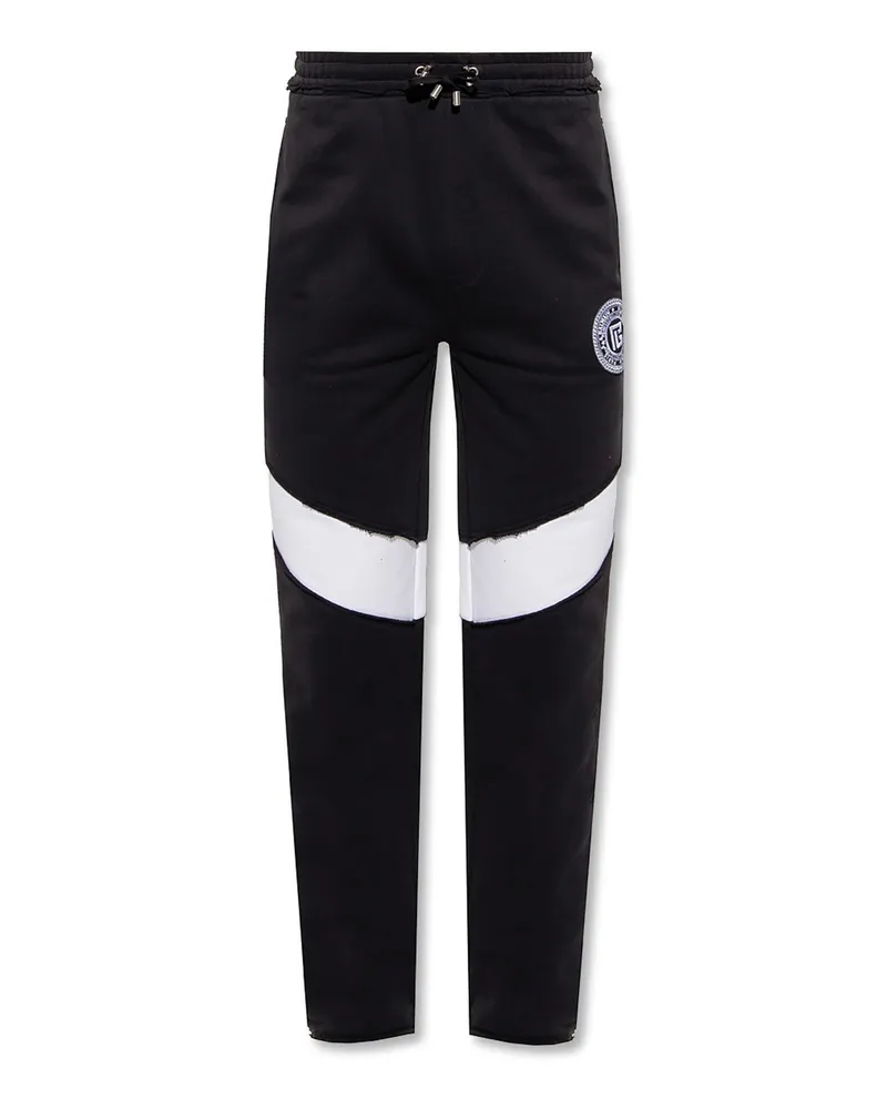 Balmain Logo Jogginghose Schwarz