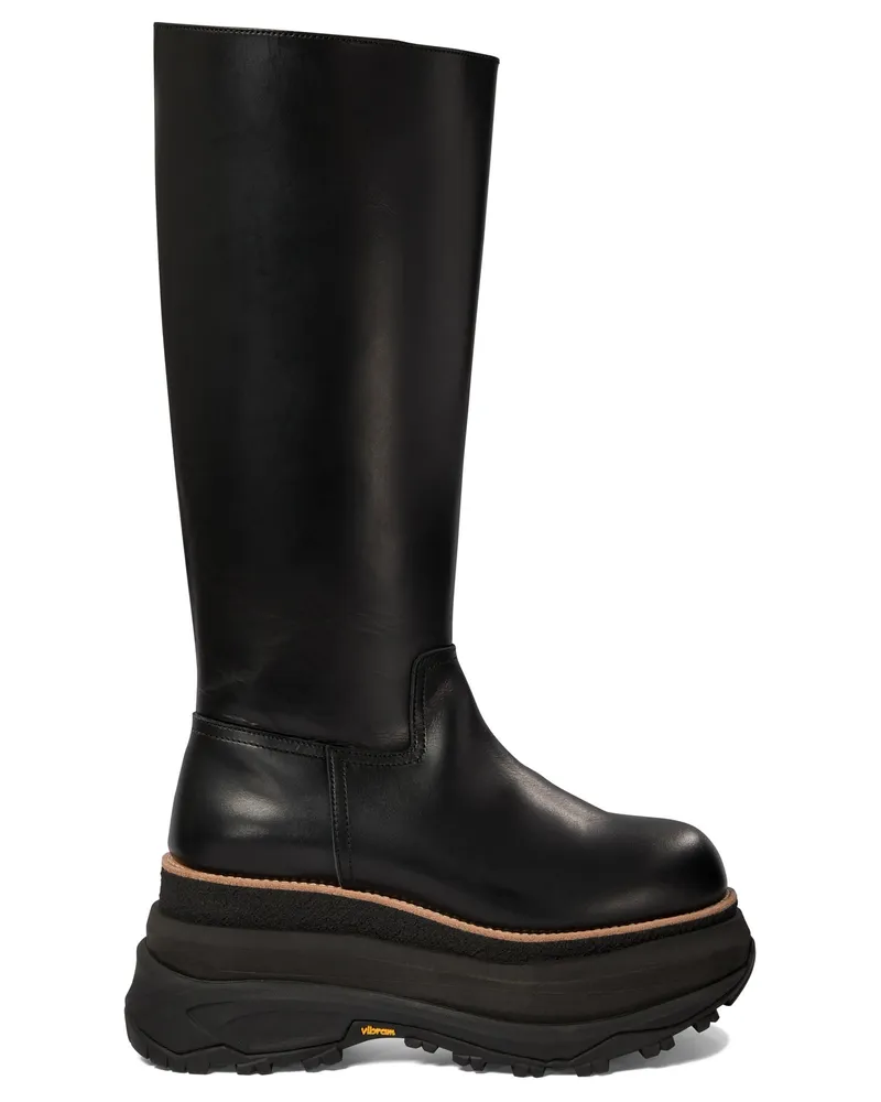 Sacai Lange Stiefel Black