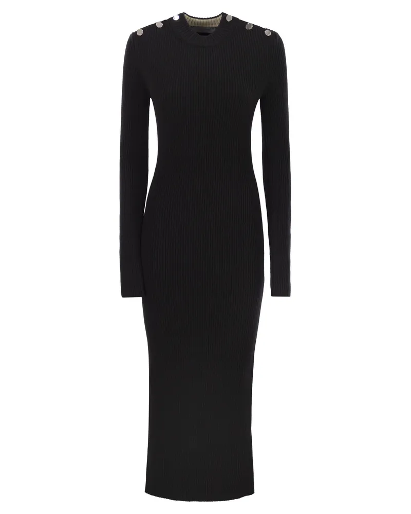 SPORTMAX Garibo -Pure -Woll -Strickkleid Black
