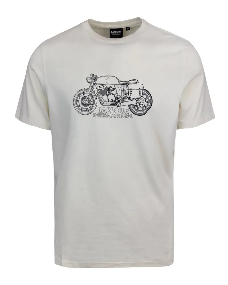 Barbour T Shirt Colgrove Motor Grigio Chiaro Grey