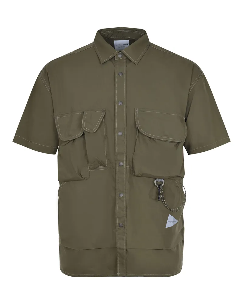 and wander Camicia und wandern aus Kcotton -Mischung Khaki