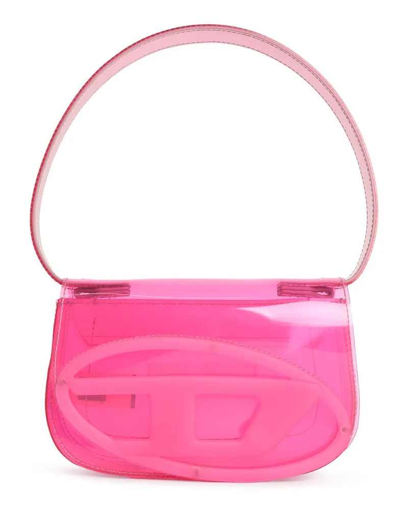 Diesel Iconic '1 Dr Umhängetasche aus fuchsiafarbenem transparentem Tpu Fuchsia