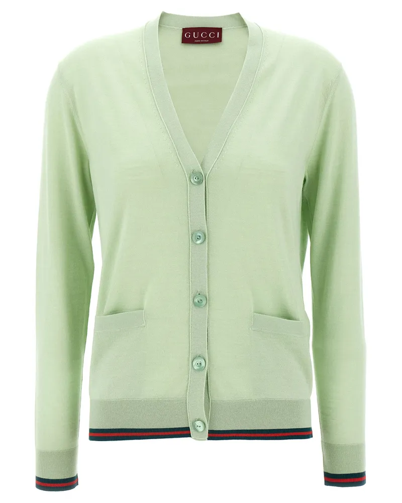 Gucci Cardigan Web Green