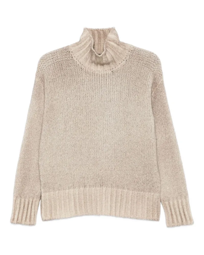 Avant Toi Cashmere Turtle Neck Jumper Beige