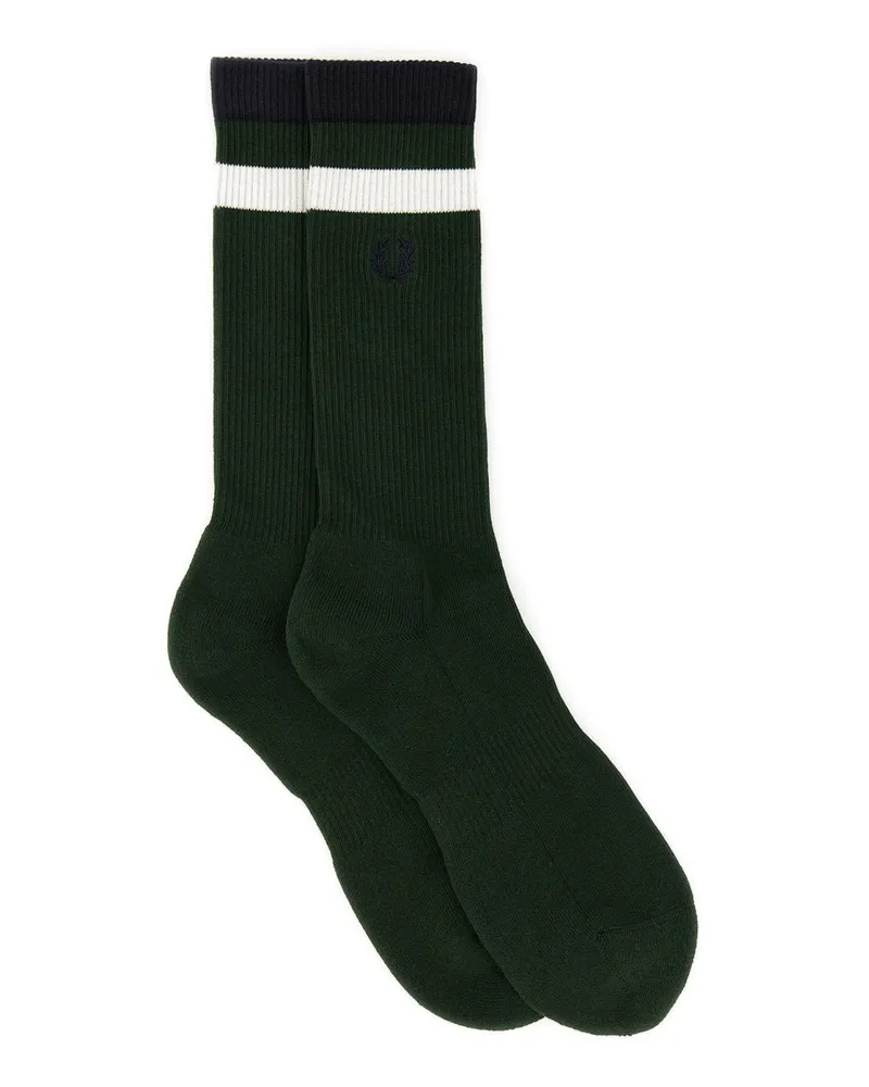 Fred Perry Sock mit Logo -Stickerei Green