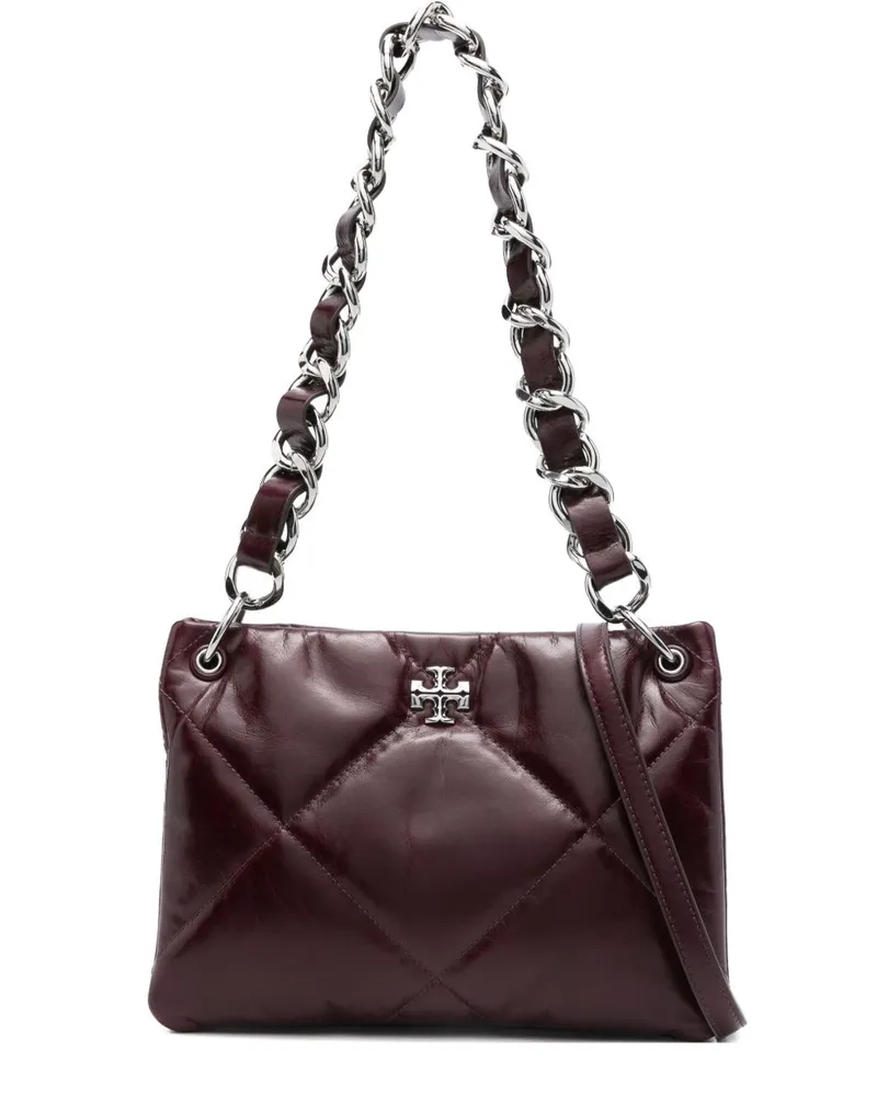 Tory Burch Kira Leder Umhängetasche Bordeaux
