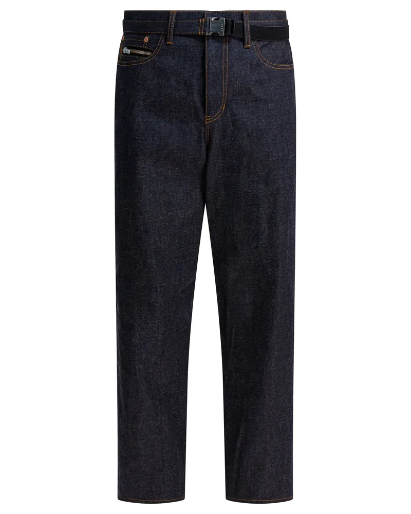Sacai Jeans mit entspannter Passform Blue