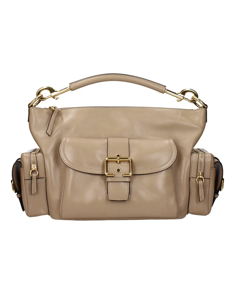 Chloé Damens Handtasche Kameratasche Beige Leder -