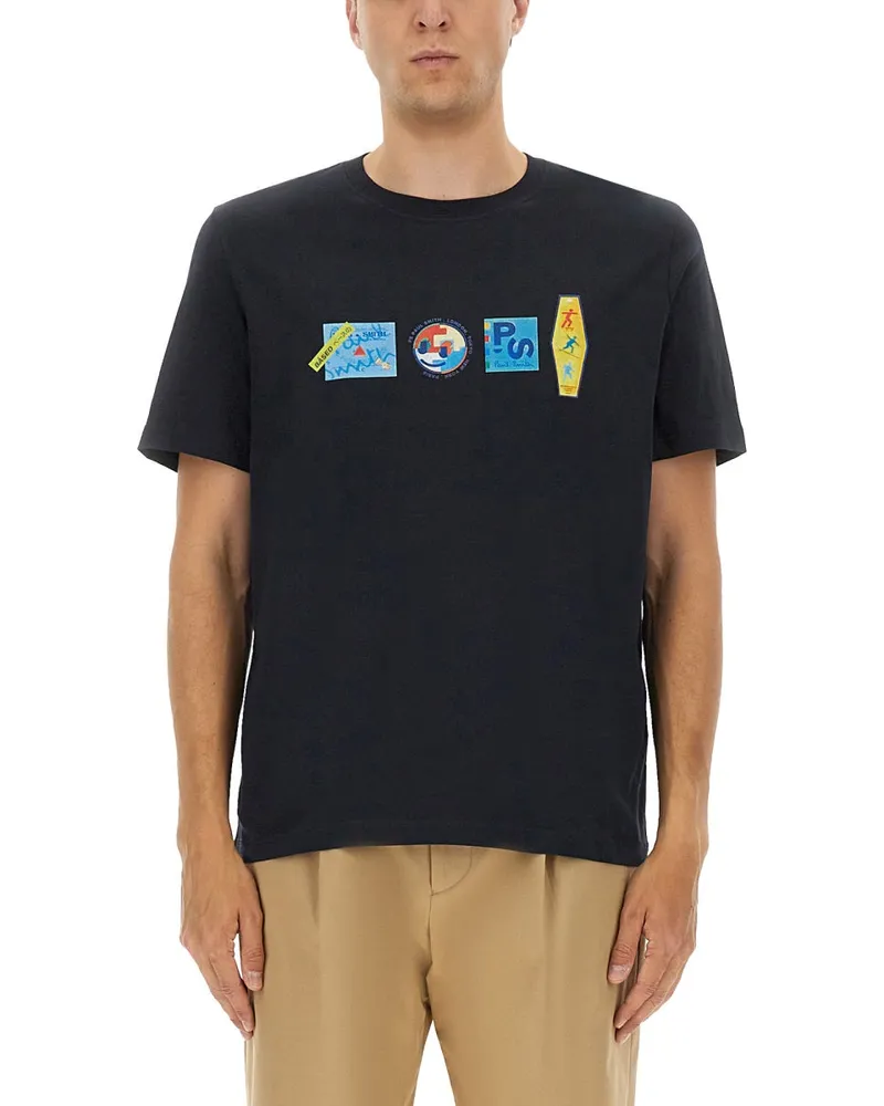 Paul Smith PS von Paul Smith regulär Fit T -Shirt Blue