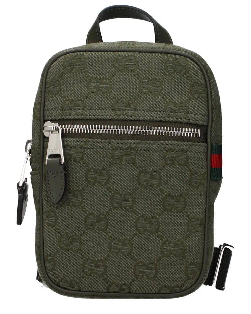 Gucci Herrens Umhängetaschen Grün/Waldstoff -
