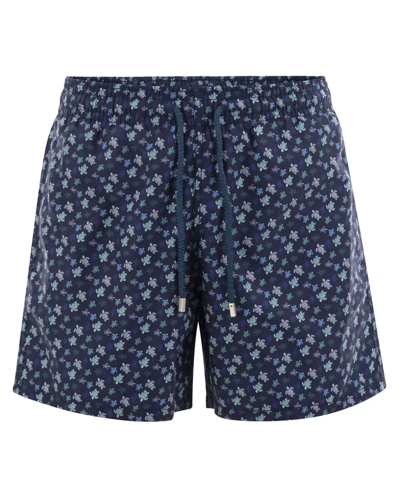 Vilebrequin Moorea gemusterte Strandshorts Blue