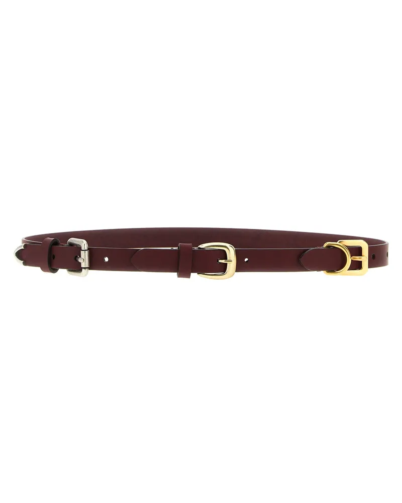Etro Triple Knallgürtel Bordeaux