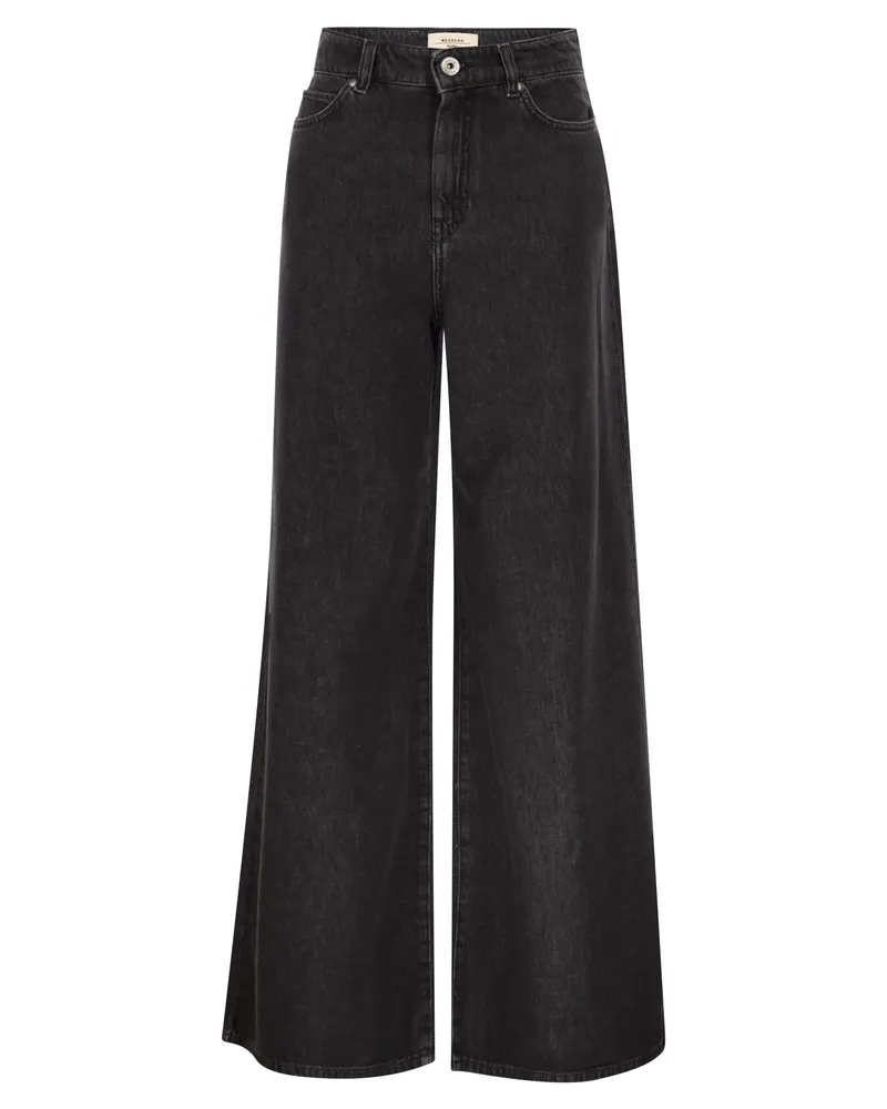Weekend Max Mara Wkdvega Denim-Jeans mit weitem Bein Black