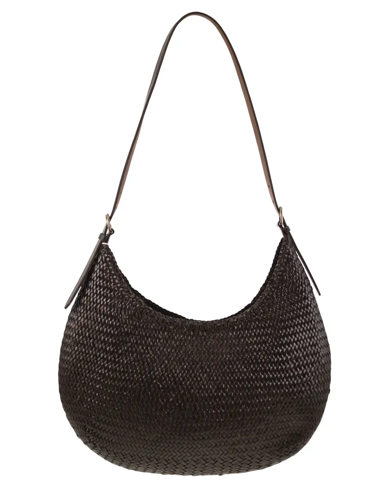 Dragon Luna Piena gewebte Ledertasche Dark