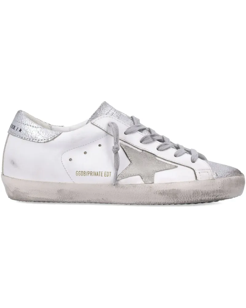 Golden Goose Super Star Ledersneaker Silver