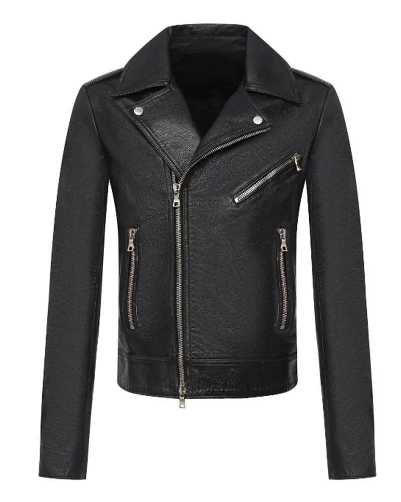 Balmain Lederjacke Schwarz