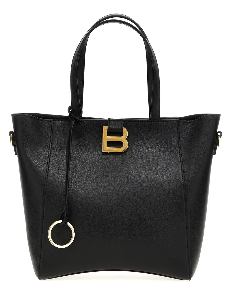 Balenciaga Kleine Handtasche „Tote Hourglass Soft“ von Black