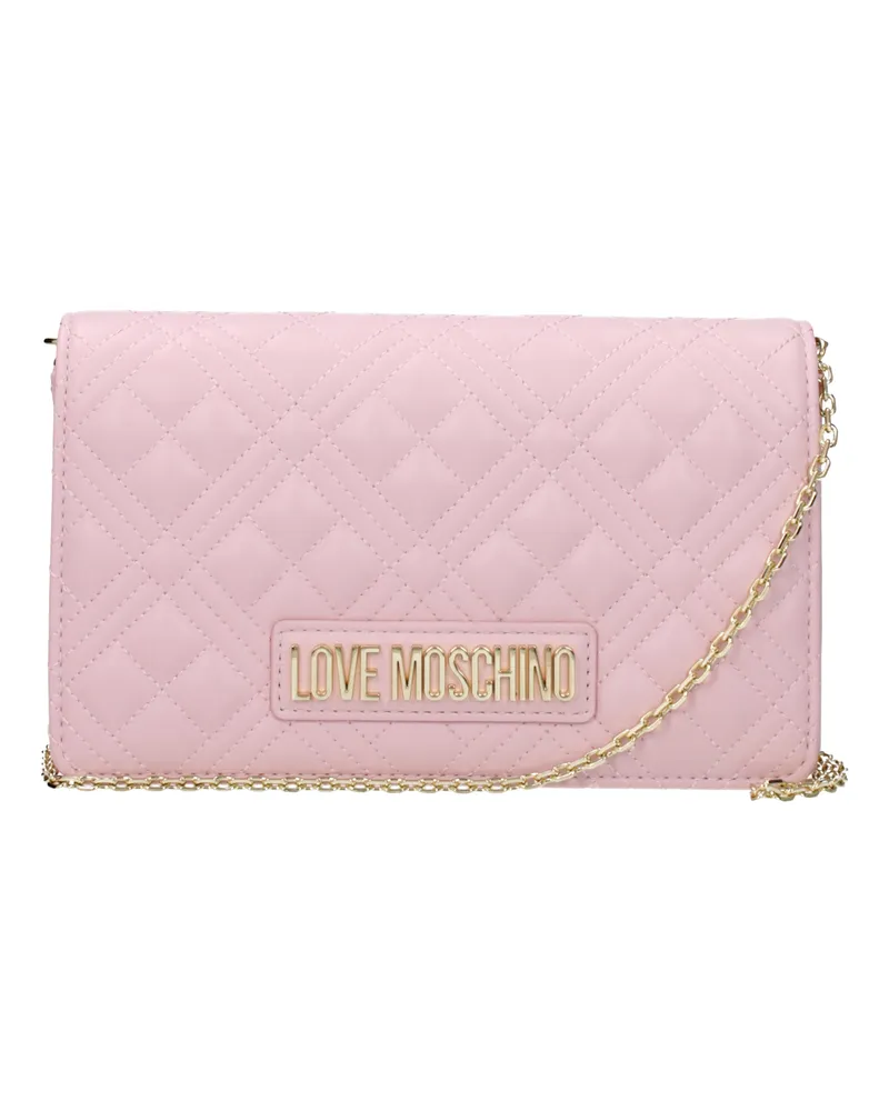 Moschino Pochette Damens Polyurethan Pink/Puderrosa -