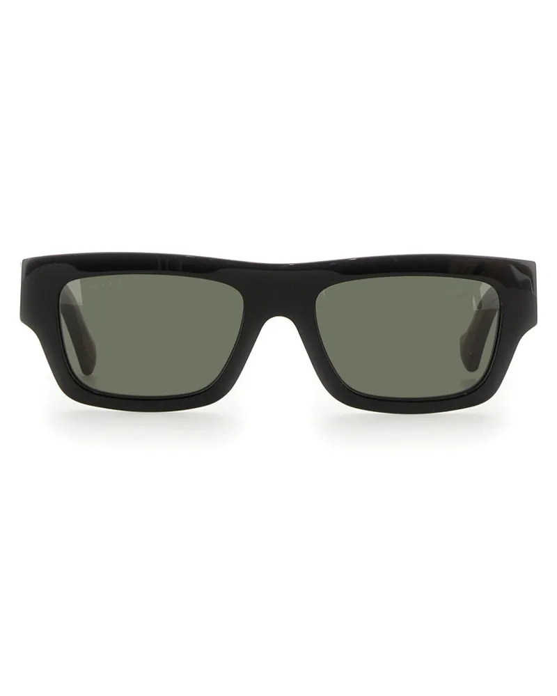 Gucci Rechteckige Sonnenbrille Black