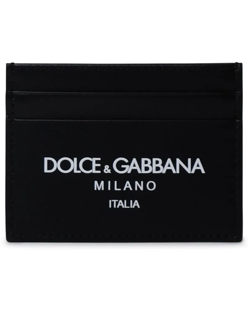 Dolce & Gabbana Black Lear Kartenhalter Schwarz