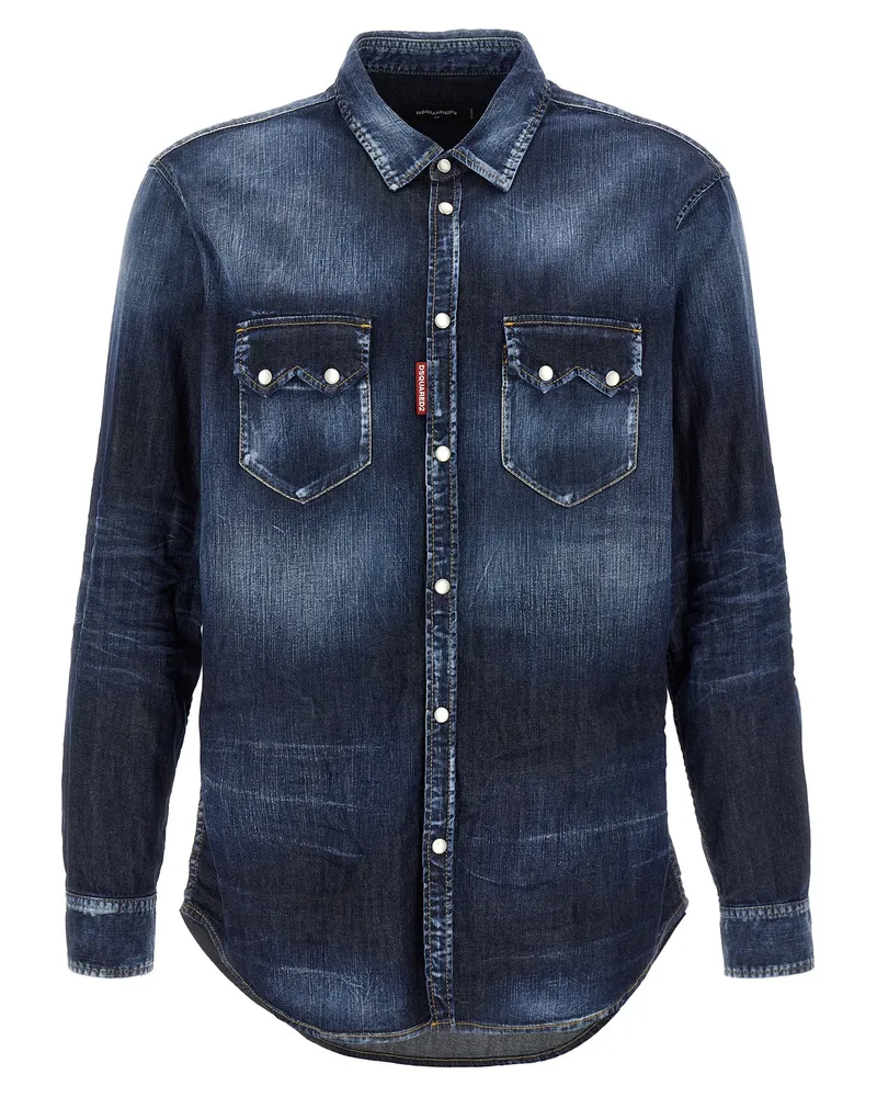 Dsquared2 entspannst Dan' Hemd Blue