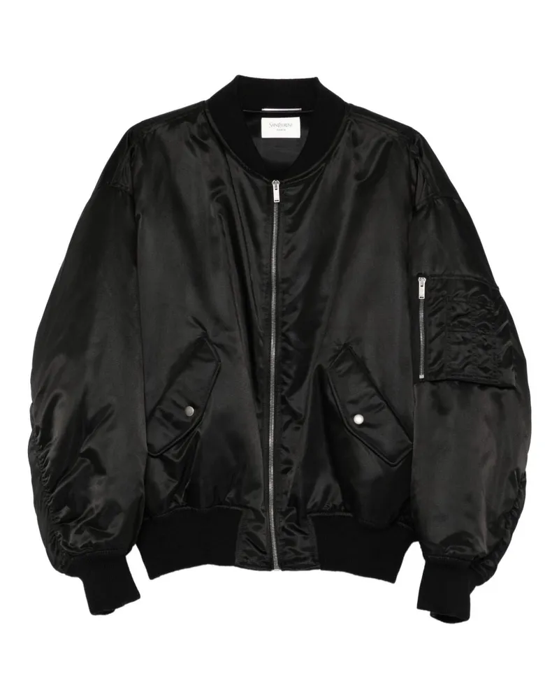 Saint Laurent Nylon Bomberjacke Black