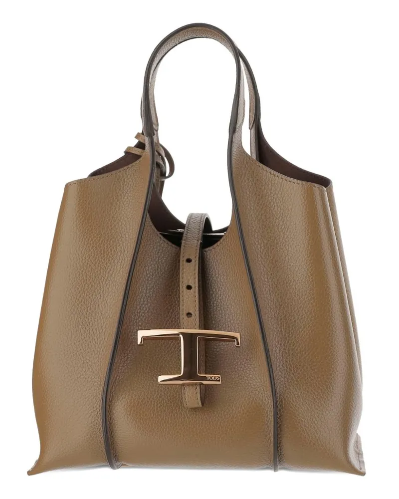 TOD'S Tod 's Mini -Leder -Einkaufstasche Brown
