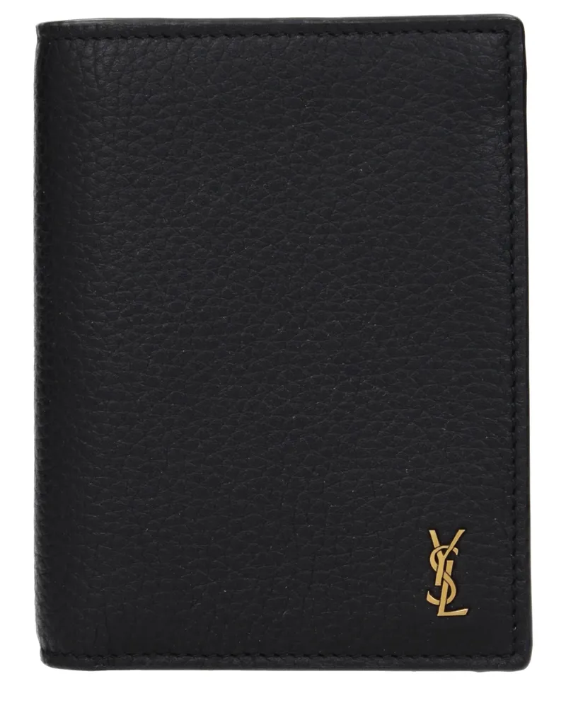 Bottega Veneta Tiny Cassandre Geldbörse Herrens Leder Schwarz -