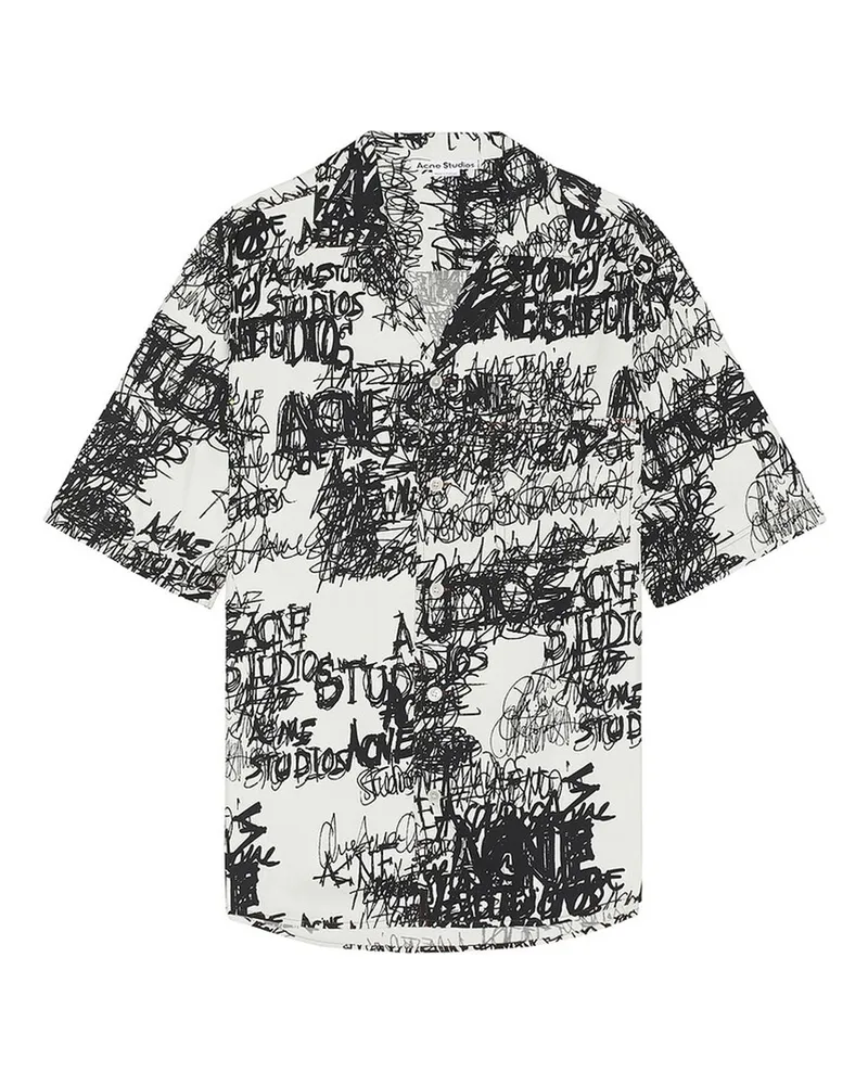 Acne Studios Acne Studios bedrucktes Knopf -Up -Shirt White