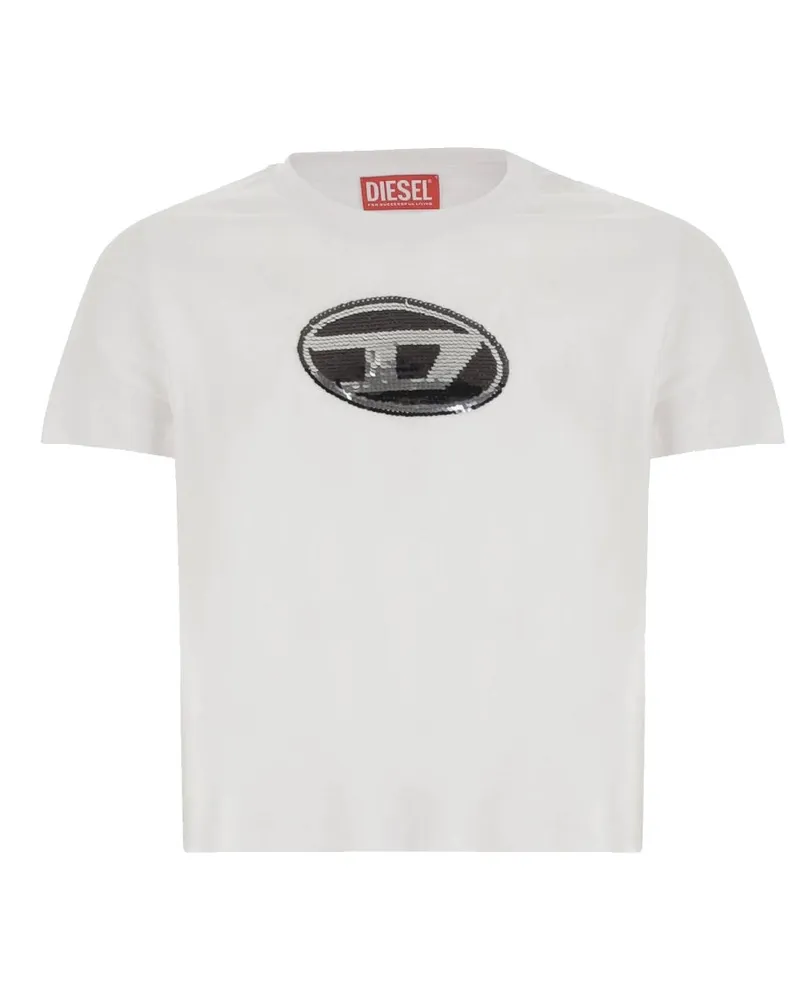 Diesel sequinsg" T -Shirt White