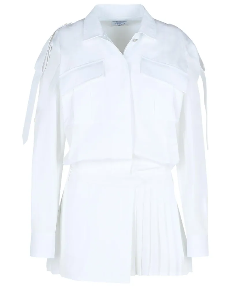 OFF-WHITE Savana' weißes Baumwollkleid White