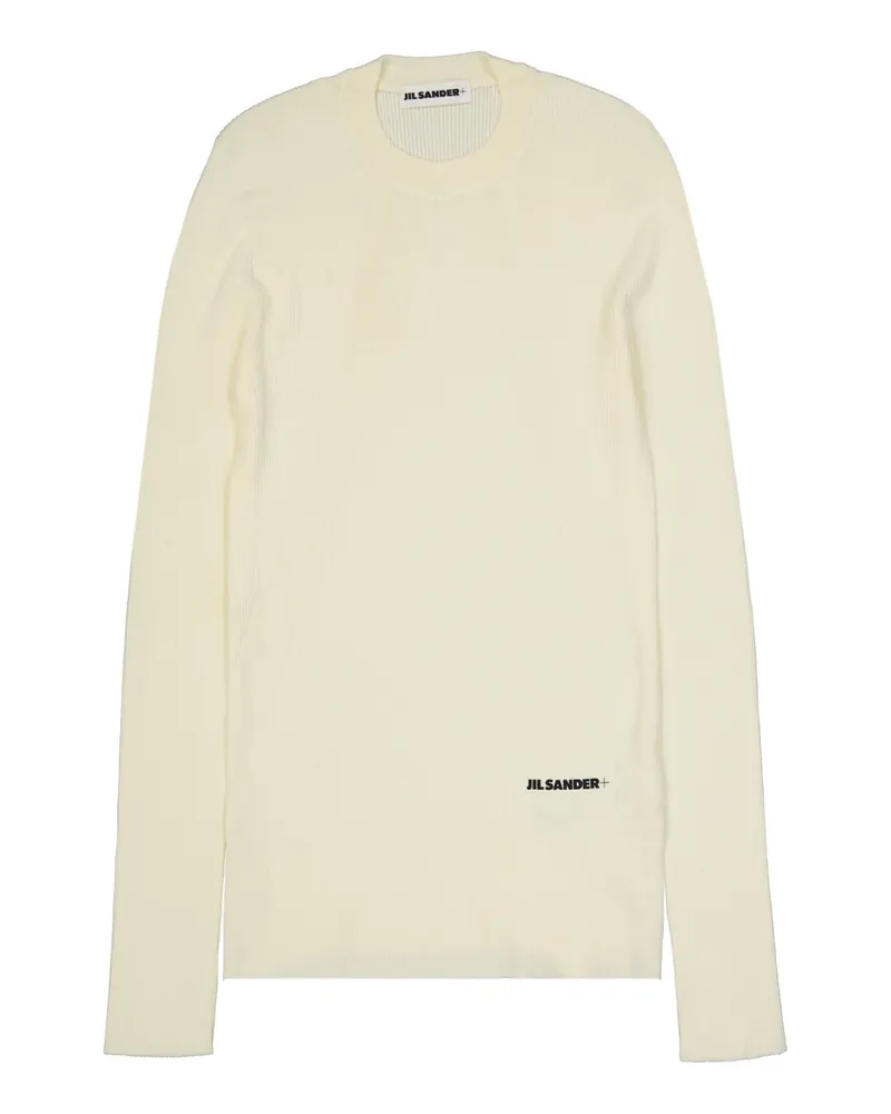 Jil Sander Logo ausgestatteter Jumper White