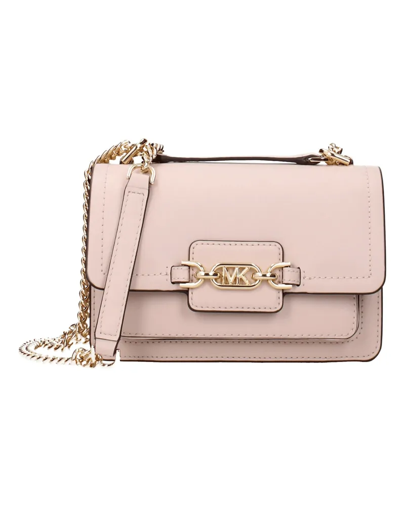 Michael Kors Heather Xs Frauen's Umhängetasche aus rosafarbenem Leder/rosa Besatz -