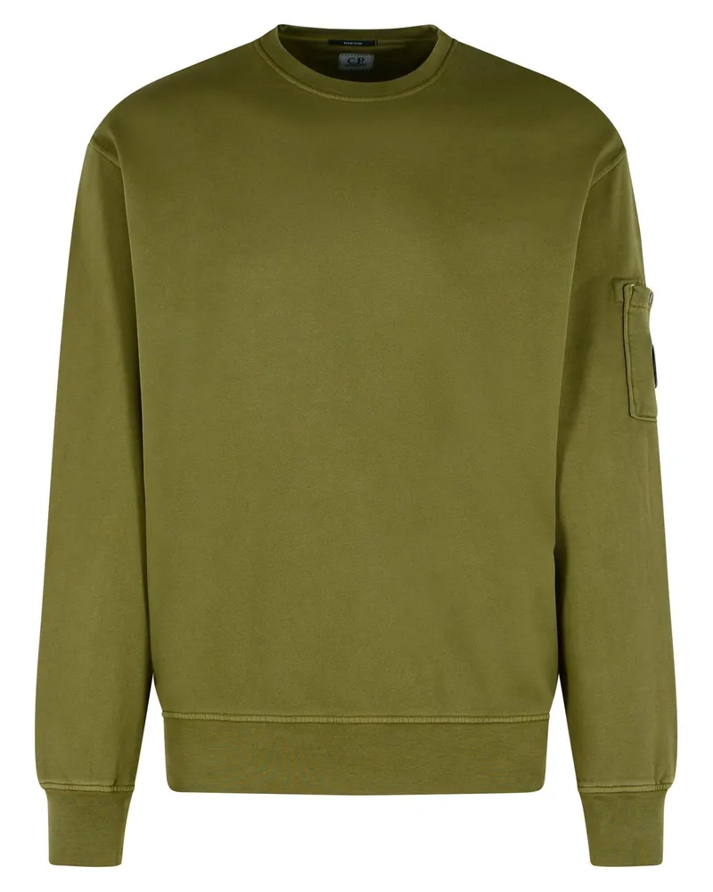 C.P. Company C.P. Firma 'gebürstet' grüner Baumwoll -Sweatshirt Green