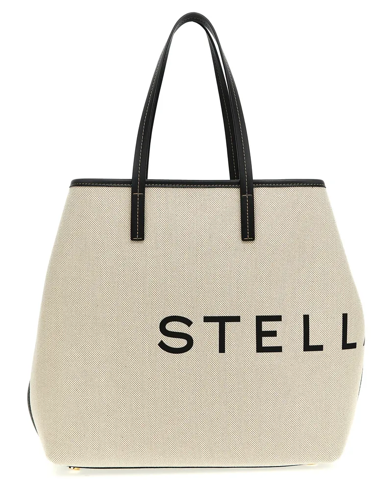 Stella McCartney Logo' Einkaufstasche Beige