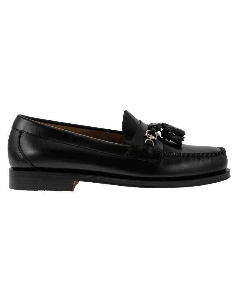 G.H. Bass & Co. Weejun Ledermoccasins mit Quasten Schwarz