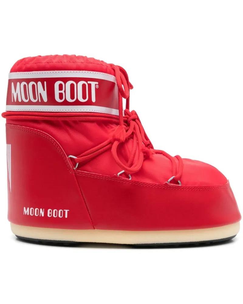 Moon Boot Mondstiefel -Symbol niedrige Stiefel Red