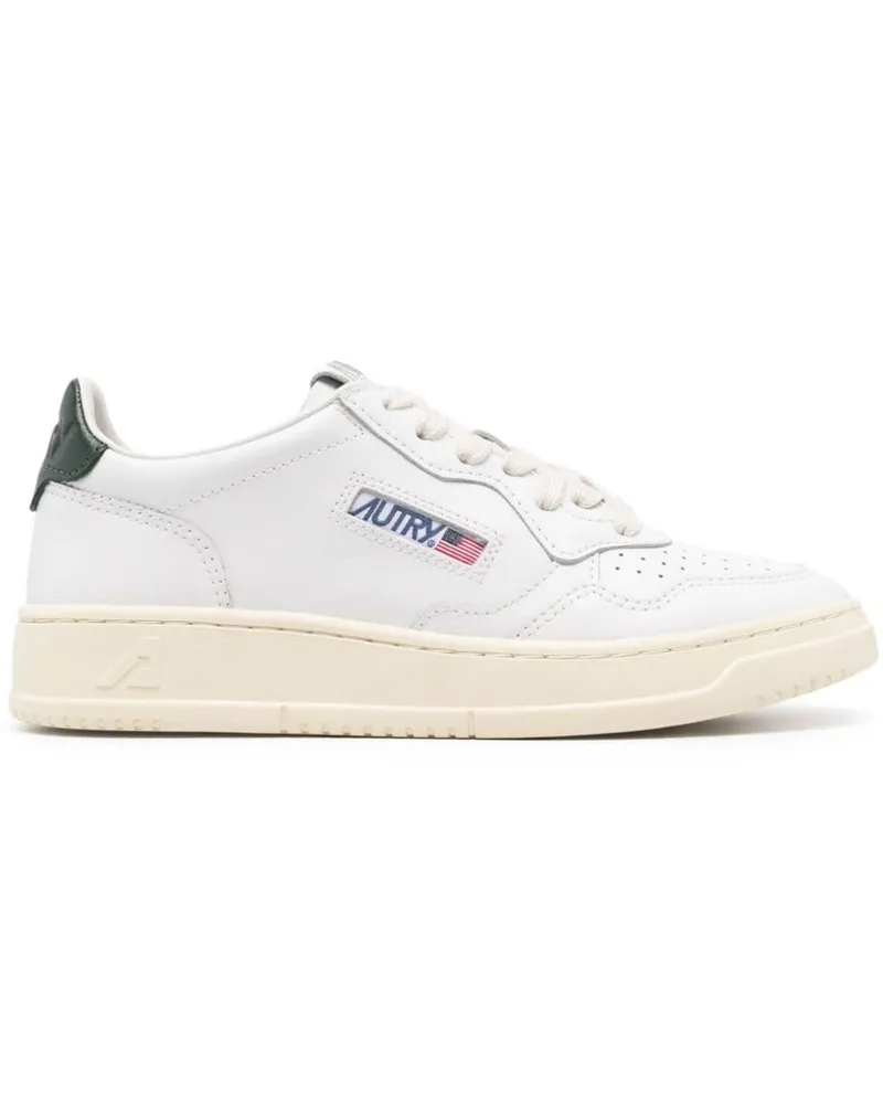 AUTRY Medaillengewinner niedriger Leder -Turnschuhe Green